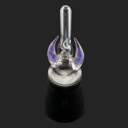 Back view of Magizle Glass Eclipse Horns Dry Top with purple blue glass details