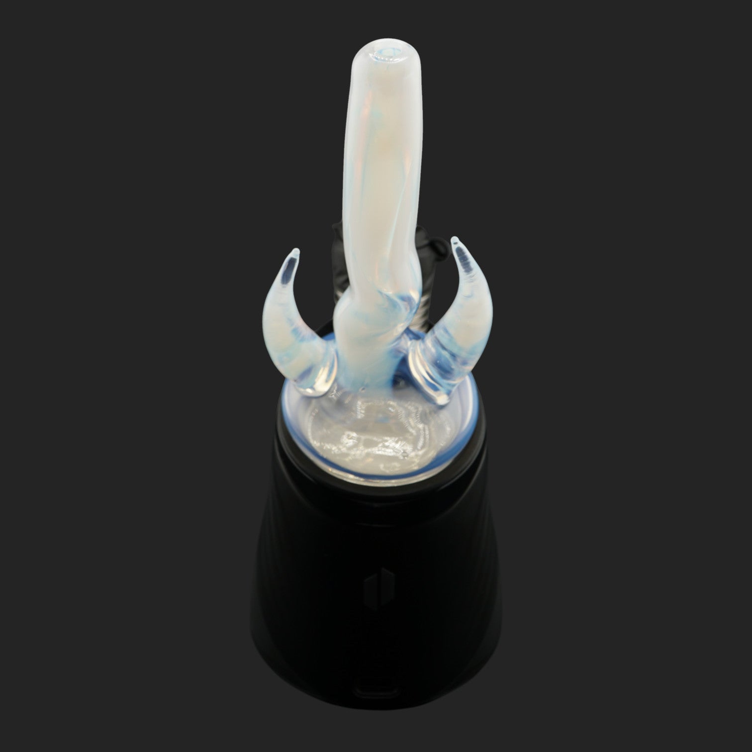 Back view of Magizle Glass Twin Peaks Ghost Dry Top with translucent glass details