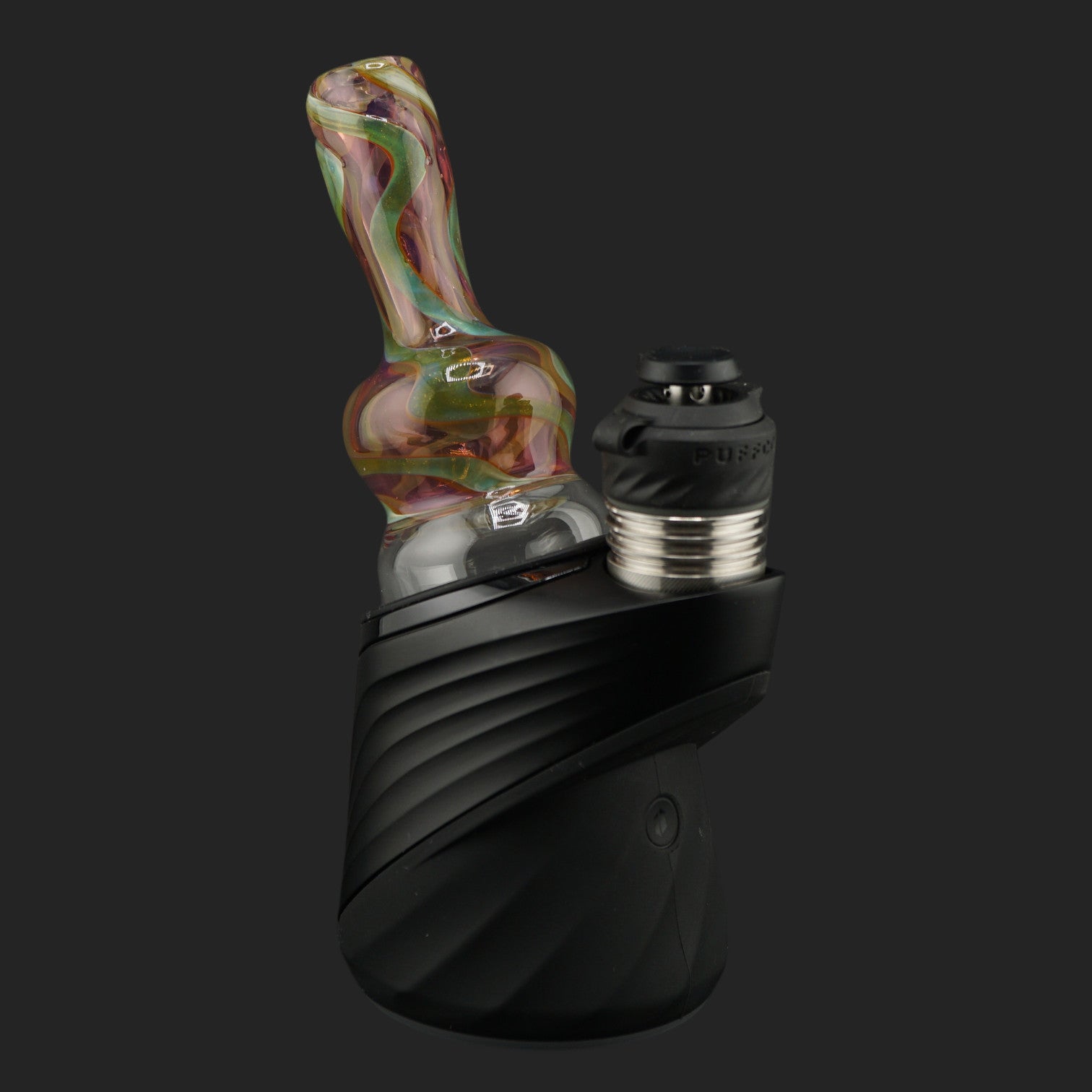 Mind Blowing Glass Mystic Moss Dry Top with sparkling moss green linework for Puffco Peak Pro