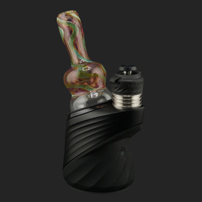 Mind Blowing Glass Mystic Moss Dry Top with sparkling moss green linework for Puffco Peak Pro