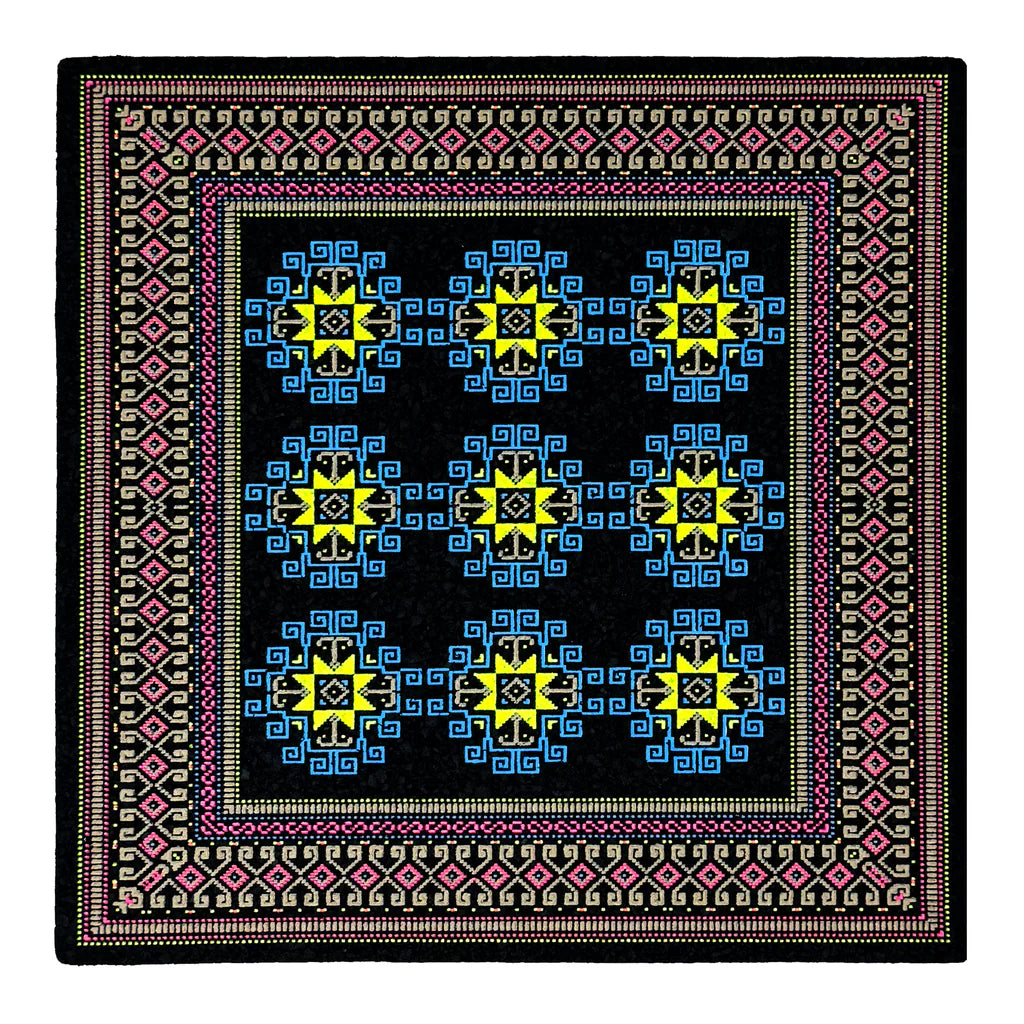 Basel Bitcarpet 12 moodmat – limited dab mat with UV glow screen print