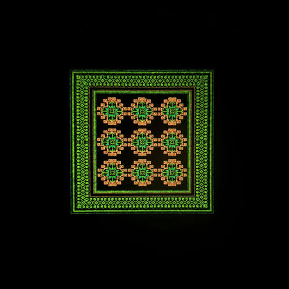 Basel Bitcarpet 5 moodmat glow in the dark screen print
