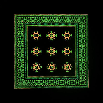 Basel Bitcarpet 8 moodmat glow in the dark screen print
