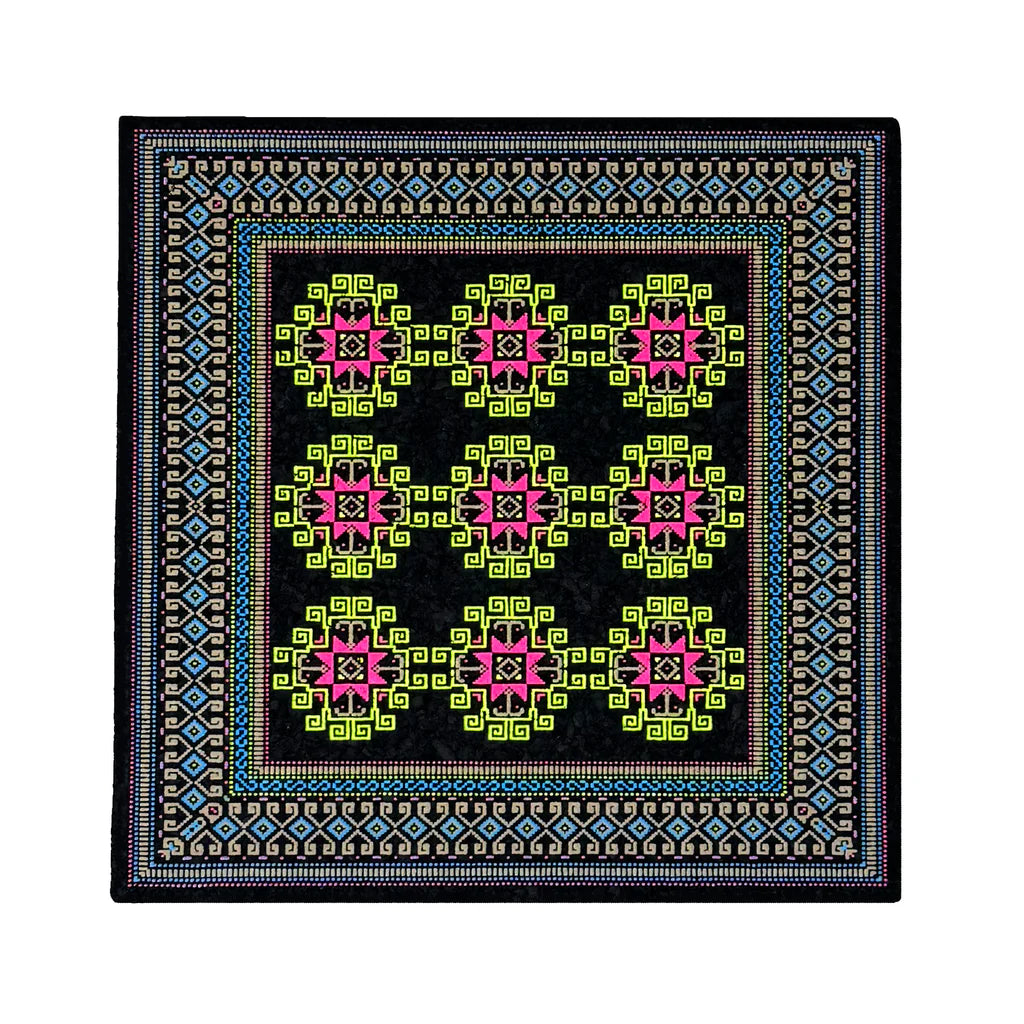 Basel Bitcarpet 8 moodmat – limited dab mat with UV glow screen print