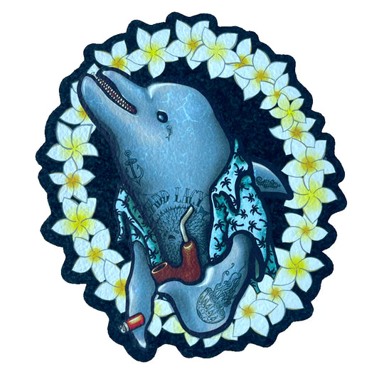Dolphin Smoker moodmat – limited dab mat by Chadd Lacy and Babedrienne