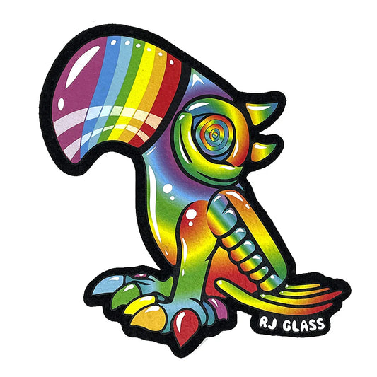 Faded Macaw moodmat – limited dab mat by RJ Glass