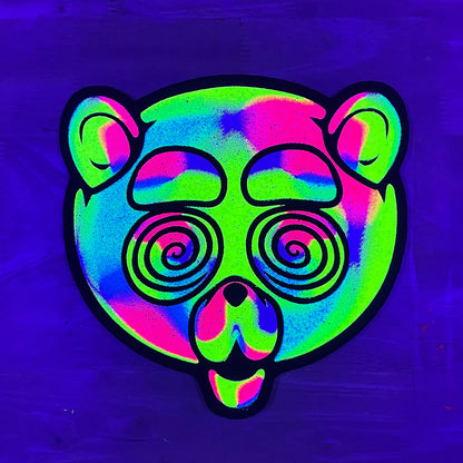 Heady UV Teddy moodmat with UV effect by Shurlok Holm