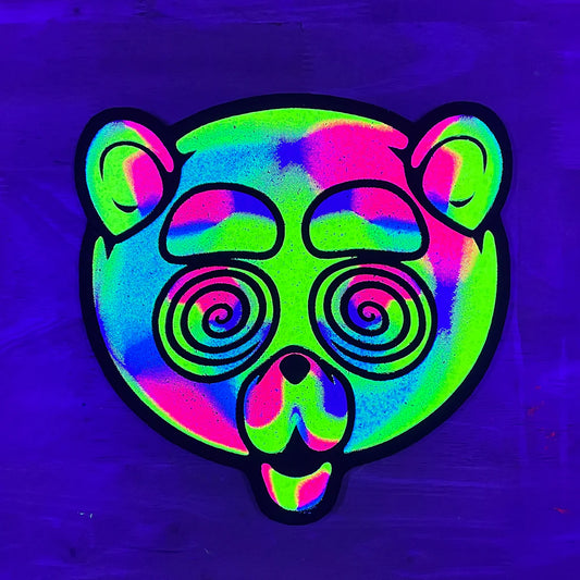 Heady UV Teddy moodmat with UV effect by Shurlok Holm