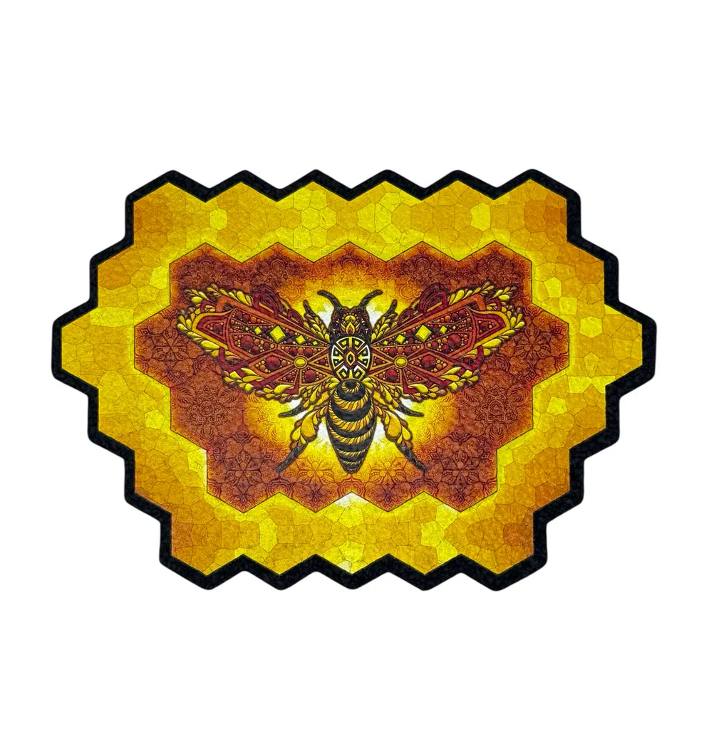 Phil Lewis moodmats – dab mat with full color application honeycomb bee
