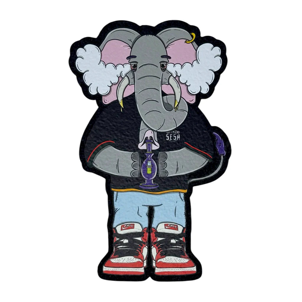FMS X Mothership Elephant moodmats – dab mat with full color application