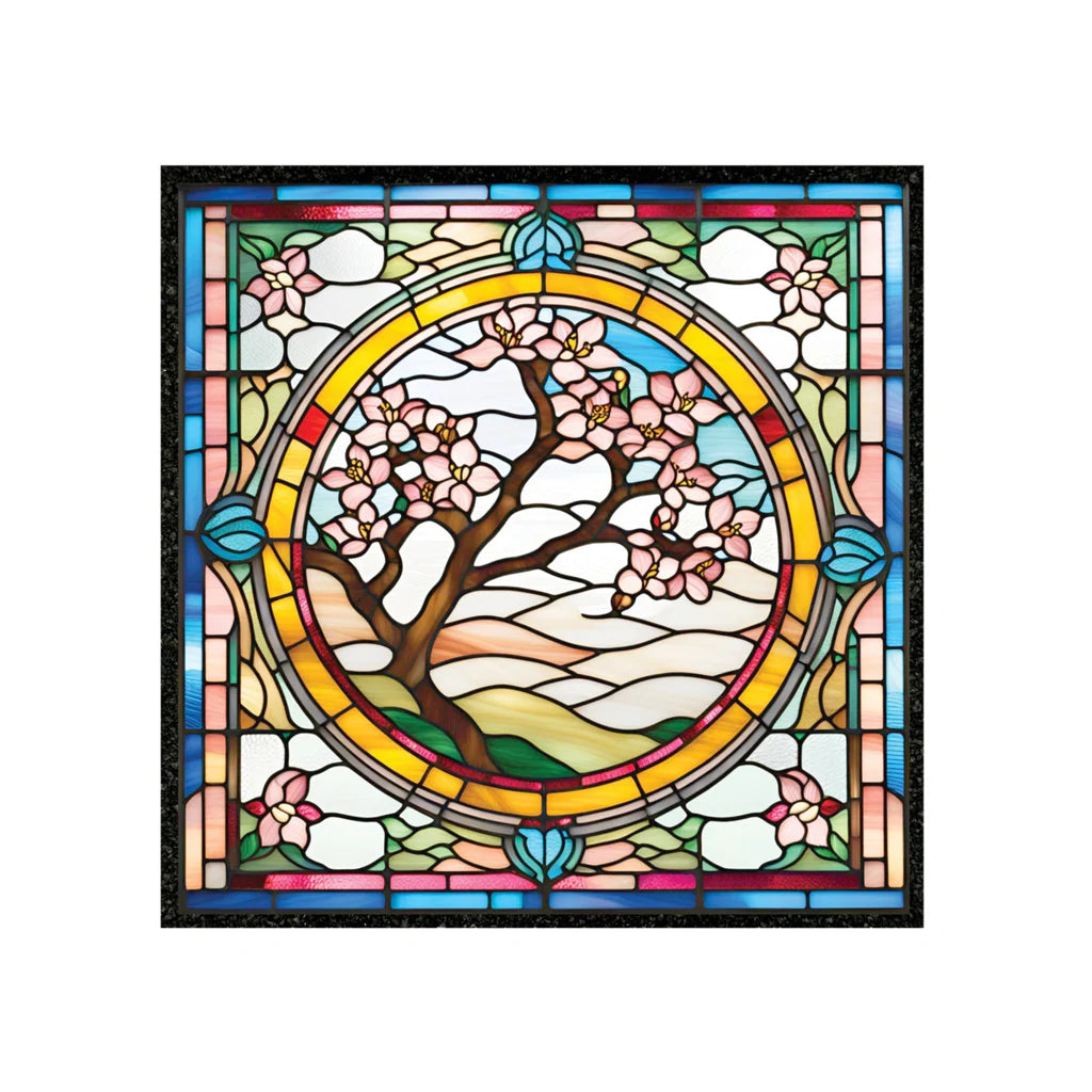 Stained Flower moodmats – dab mat with full color print

