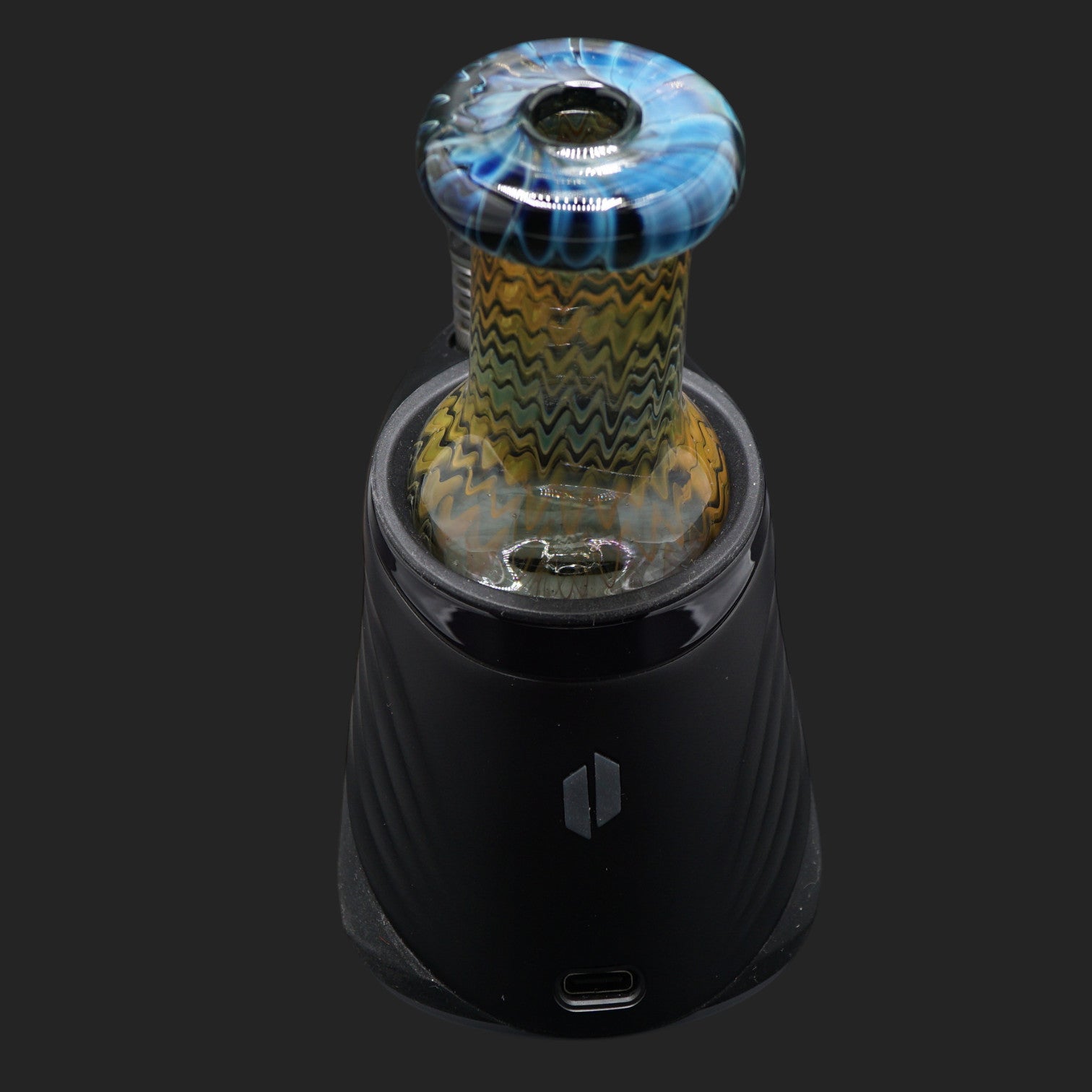 Custom Nobullglassworks Blue Lagoon Dry Top aus .999 Silver und 24k Gold Fumed Borosilikatglas für Puffco Peak Pro