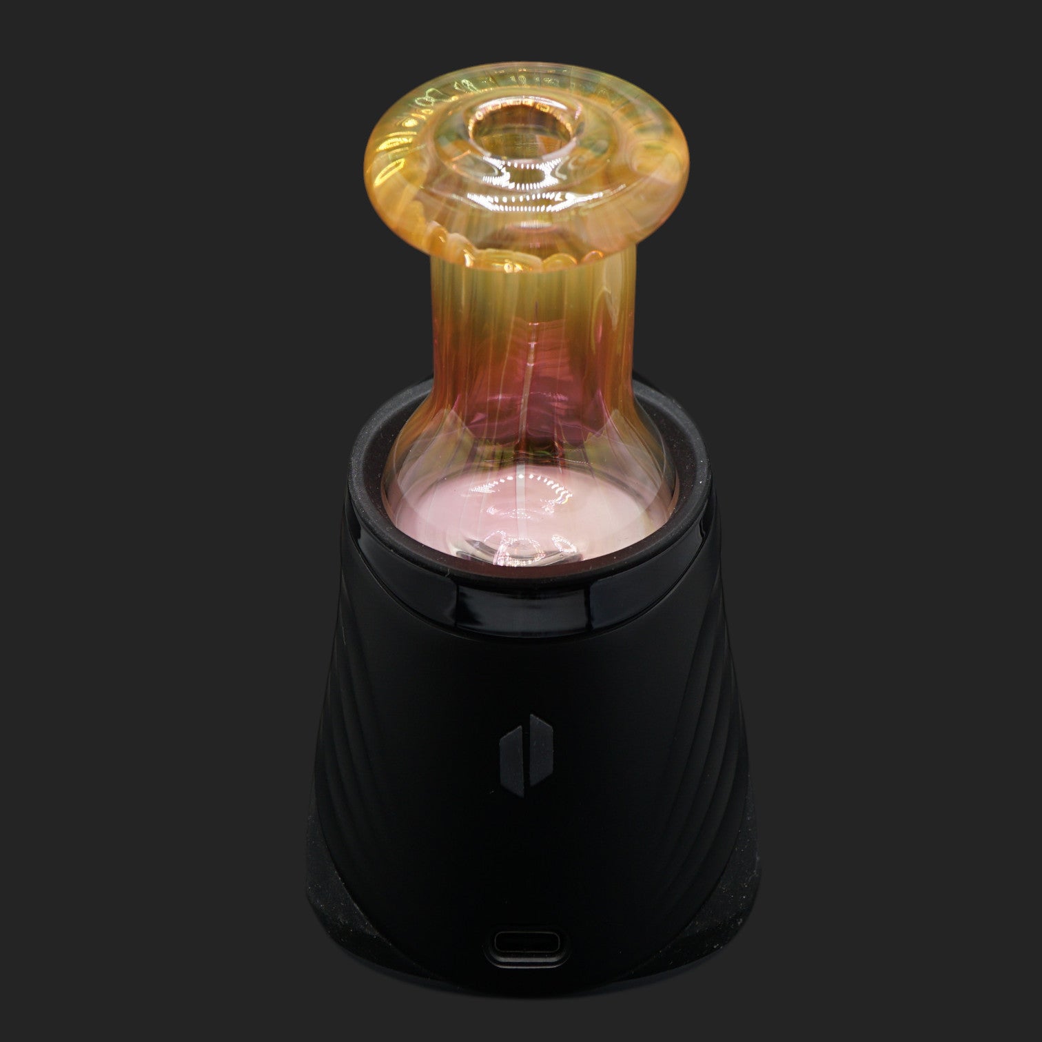Custom Nobullglassworks Peach Bloom Dry Top für Puffco Peak Pro mit warmem Peach Bloom Color Shift