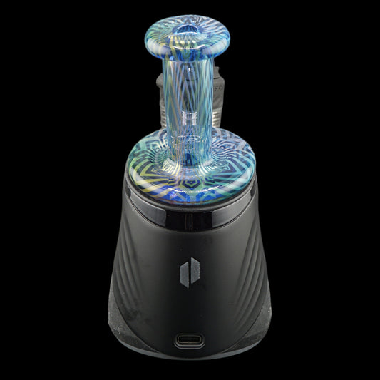 Puffco Peak glass dry top geometric mandala design handmade glass attachment