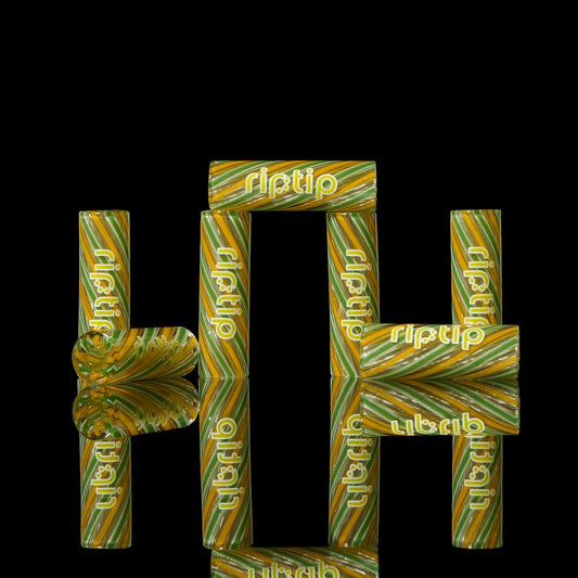 RipTip Corn On The Cob 7 mm glass tip yellow green borosilicate joint filter