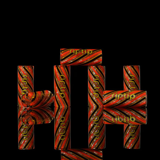 RipTip Devil's Advocate 9 mm glass tip bold red black orange joint filter borosilicate
