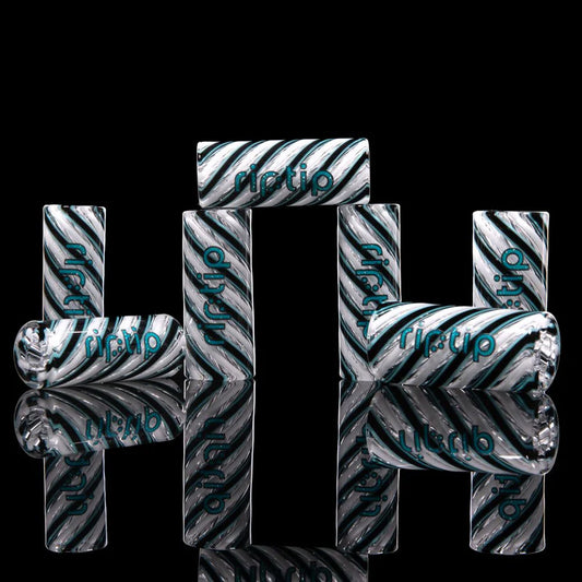 RipTip Film Noir 7 mm glass tip black white borosilicate joint filter