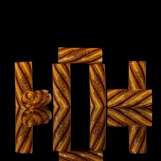 RipTip Midnight Snack glass tip 7-9 mm borosilicate glass joint filter orange amber design