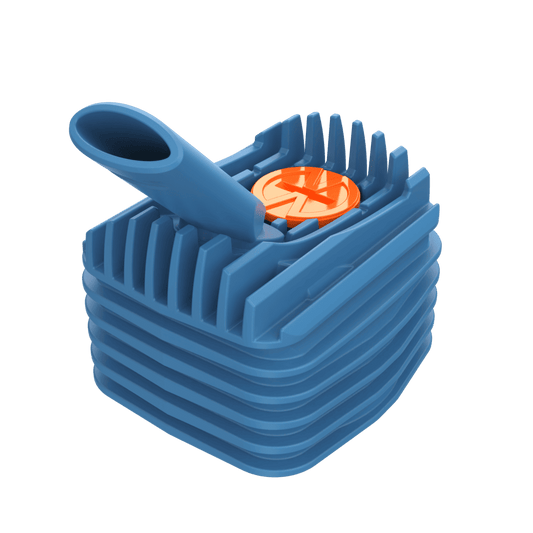 Originale Storz & Bickel Veazy Kühleinheit in der Farbe Dynamic Blue