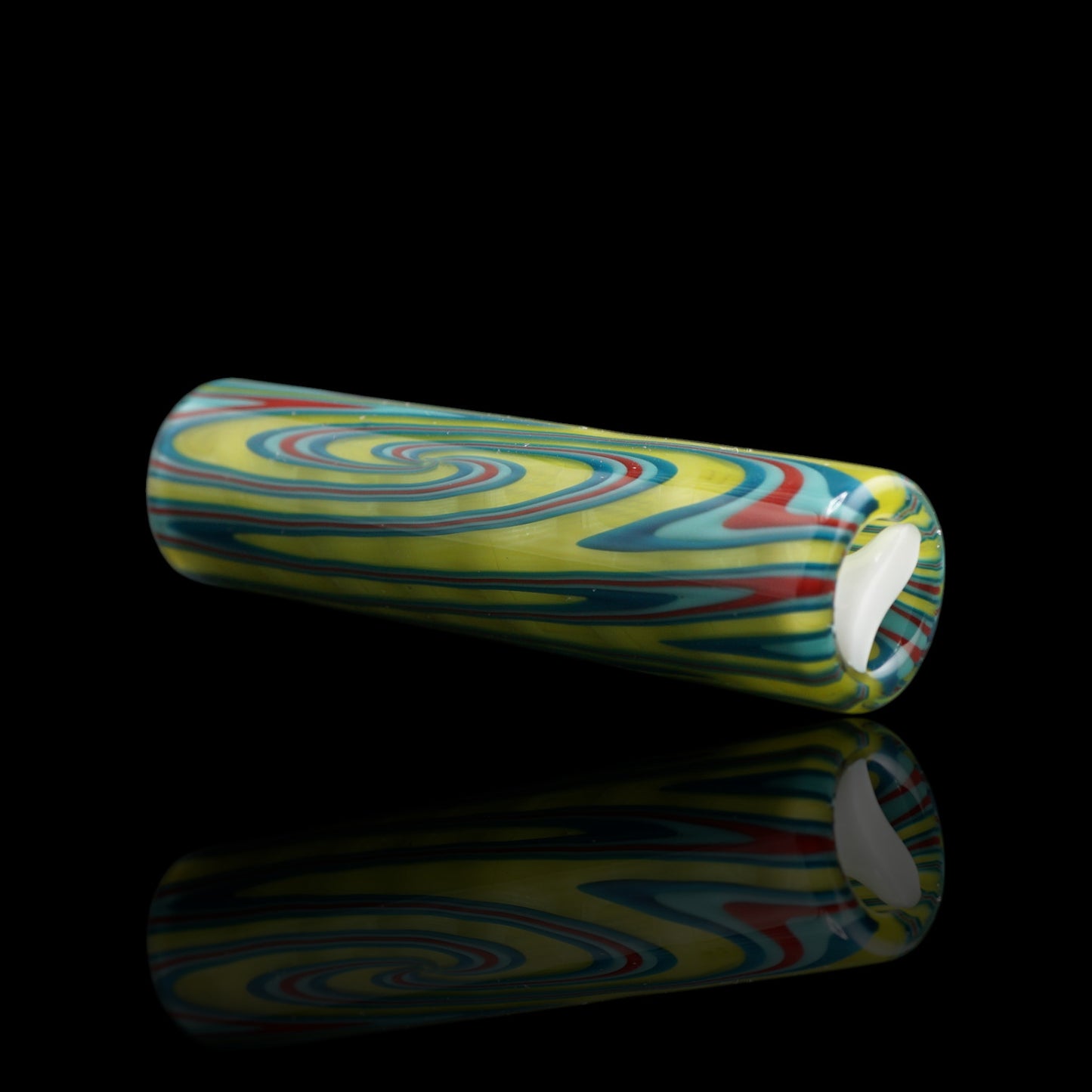Tyeglassarts Lime Vortex handmade borosilicate glass tip with spiral Rotini filter