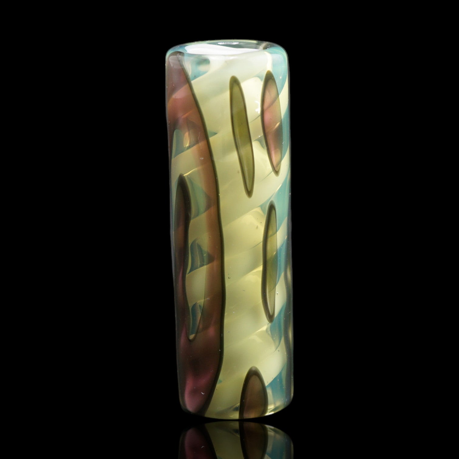 Collector glass tip by Tyeglassarts with geological bronze pattern and handcrafted borosilicate finish