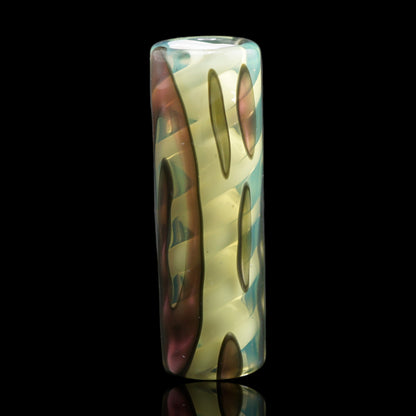 Collector glass tip by Tyeglassarts with geological bronze pattern and handcrafted borosilicate finish