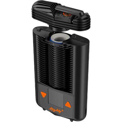 Vaporizer Mighty Plus von Storz und Bickel mit geöffnetem Deckel